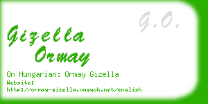 gizella ormay business card